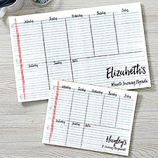 Notebook Scribbles Personalized E-Learning Weekly Planners - 30021