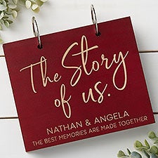 The Story of Us Personalized Wooden Photo Album - 30045