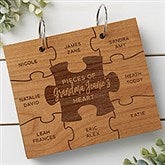 Pieces Of Her Heart Personalized Wood Photo Album - 30051