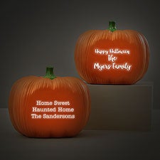 Write Your Own Personalized Halloween Light Up Resin Pumpkin - 30069