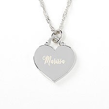 Scripty Name Personalized Heart Pendant - 30087