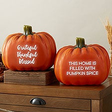 Write Your Own Personalized Fall Light Up Resin Pumpkin - 30098