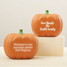 Write Your Own Personalized Fall Light Up Resin Pumpkin - 30098
