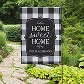 Black & White Buffalo Check Personalized Garden Flag - 30099