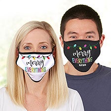 Merry Everything Personalized Christmas Adult Face Mask - 30111