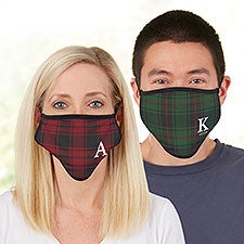Christmas Plaid Personalized Adult Face Mask - 30114