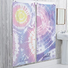Pastel Tie Dye Personalized Bath Towels - 30141