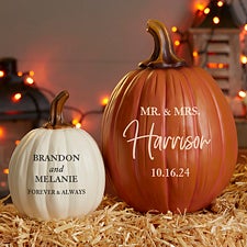 Classic Elegance Personalized Pumpkin Wedding Decorations - 30145