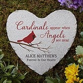 Cardinal Memorial Personalized Heart Garden Stone - 30150