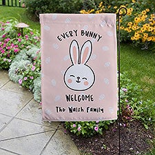 Bunny Family Personalized Easter Garden Flags - 30153
