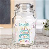 Birthday Treat Wishes Personalized Glass Treat Jar - 30229