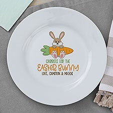 Carrots For The Easter Bunny Personalized Easter Plate - 30235