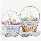 Pastel Tie Dye Personalized Easter Basket With Folding Handle - 30244