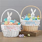 Colorful Easter Pattern Personalized Easter Basket With Folding Handle - 30251