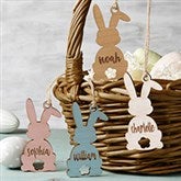 Easter Bunny Personalized Wooden Easter Basket Tags - 30253