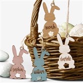 Easter Bunny Personalized Wooden Easter Basket Tags - 30253