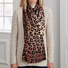 Leopard Print Personalized Womens Scarf - 30289