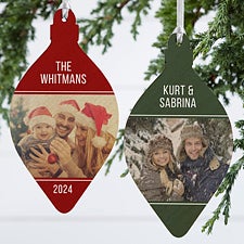 Christmas Photo Wooden Bulb Ornament - 30296