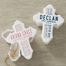 Communion Wishes Personalized Cross Box - 30330
