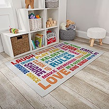 Playroom Rules Personalized Playroom Area Rugs - 30376
