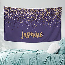 Sparkling Name Personalized Wall Tapestry - 30389