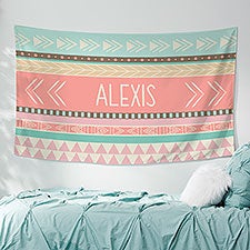 Bohemian Chic Personalized Wall Tapestry - 30390