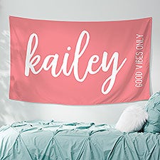 Scripty Style Personalized Wall Tapestry - 30394