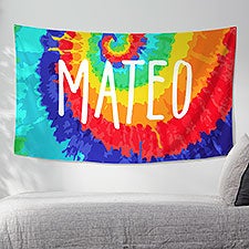 Tie-Dye Fun Personalized Wall Tapestry - 30395