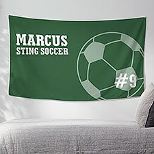 Soccer Personalized Wall Tapestry - 30406