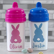 Pastel Bunny Personalized 10oz Toddler Sippy Cup - 30417