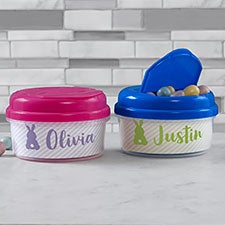 Pastel Bunny Personalized 12oz Toddler Snack Cups - 30418