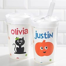 Halloween Character Personalized Toddler 8oz Sippy Cup - 30442