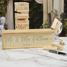 Classic Elegance Wedding Personalized Jumbling Tower - 30466