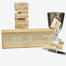Classic Elegance Wedding Personalized Jumbling Tower - 30466