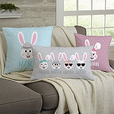 Build Your Own Bunny Personalized Easter Throw Pillows - 30480