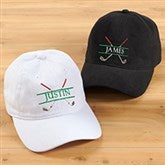Crossed Clubs Personalized Baseball Caps - 30493