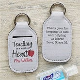 Inspiring Teacher Personalized Hand Sanitizer Holder Keychain - 30560