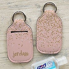 Sparkling Name Personalized Hand Sanitizer Holder Keychain - 30562