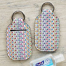 Vibrant Name Personalized Hand Sanitizer Holder Keychain - 30576