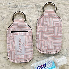 Hand Drawn Patterns Personalized Hand Sanitizer Holder Keychain - 30577