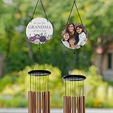 Floral Love For Grandma Personalized Photo Wind Chimes - 30624