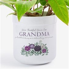 Floral Love For Grandma Personalized Outdoor Flower Pot - 30626