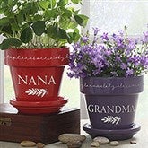 Floral Love For Grandma Personalized Flower Pots - 30627