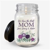 Floral Love For Mom Personalized Farmhouse Candle Jar - 30629