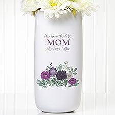 Floral Love For Mom Personalized Ceramic Vase - 30637