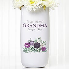 Floral Love For Grandma Personalized Ceramic Vase - 30638