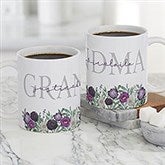 Floral Love For Grandma Personalized Ceramic Coffee Mugs - 30646