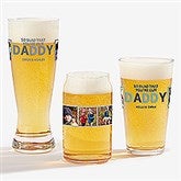 So Glad Youre Our Dad Personalized Photo Beer Glasses - 30680