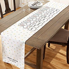 Easter Bunny Family Personalized Table Runners - 30724