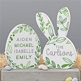 Greenery Personalized Wooden Easter Egg & Bunny Decorations - 30737